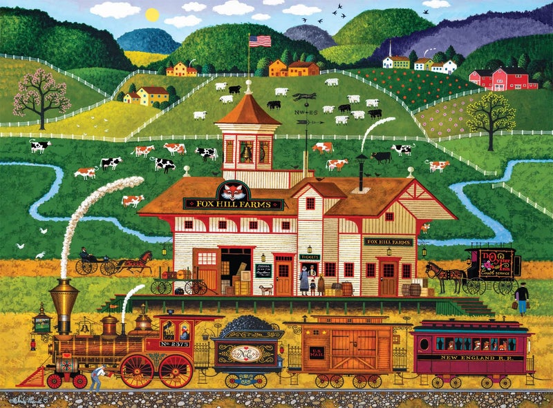 Buffalo Games - Charles Wysocki - Fox Hill Farms - 1000 Piece Jigsaw Puzzle - Image 1