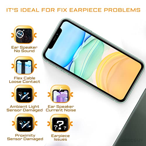 DGSCSMY for iPhone 11 Pro Earpiece Front Speaker Replacement Repair 5.8", OEM Ear Module with Ambient Light Sensor Flex Cable Connector Fix Tools Kit Proximity Sensor 11pro for A2160 A2217 A2215 - Image 4