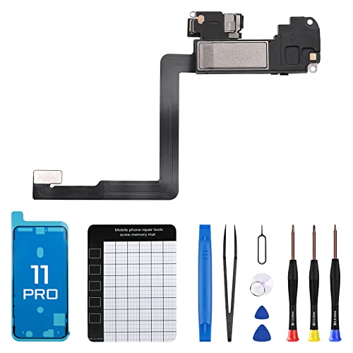 DGSCSMY for iPhone 11 Pro Earpiece Front Speaker Replacement Repair 5.8", OEM Ear Module with Ambient Light Sensor Flex Cable Connector Fix Tools Kit Proximity Sensor 11pro for A2160 A2217 A2215 - Image 1