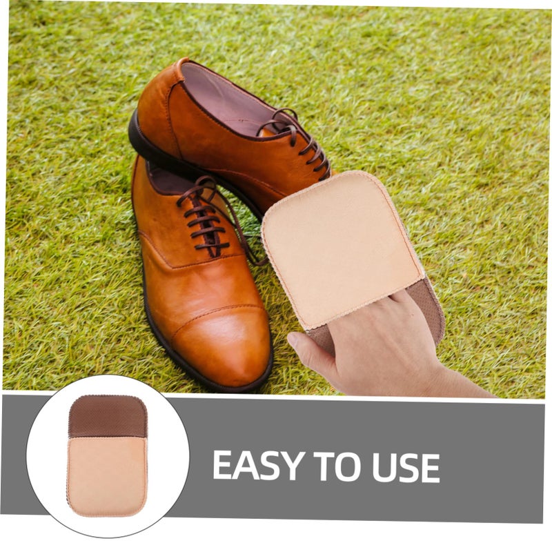 Shoe Polish Brush Kit 2 Pieces Polishing Cloths For Home Random Color - Image 5