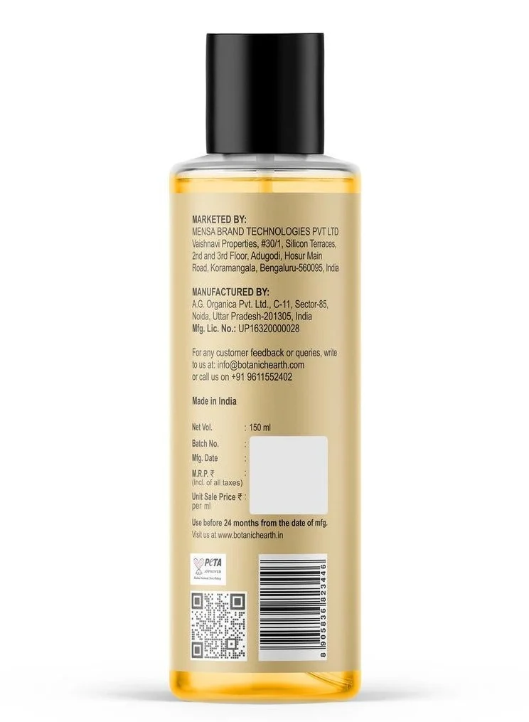 Botanic Hearth Castor_Oil 100% Pure Castor Oil for Hair Growth| 150 ML | - Cold Pressed, Hexane-Free, Eyelashes, Eyebrows, Skin Care  | Best Price UAE