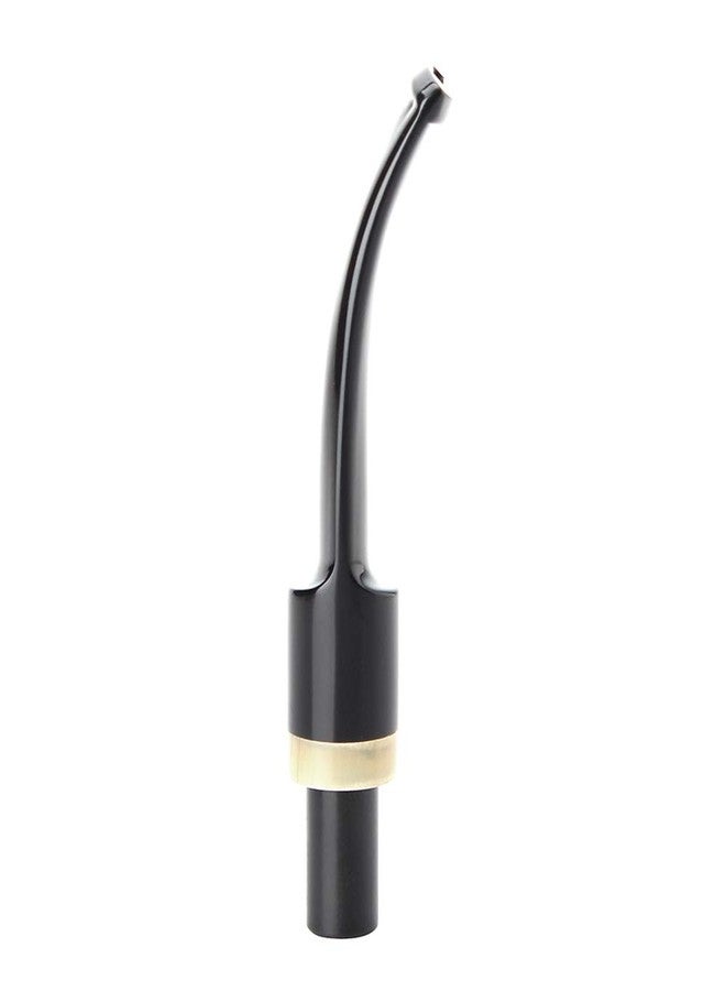 OLD FOX Bent Tobacco Pipe Stem Replacement Mouthpiece with Horn Ring Fit 9mm Pipe (BE0120) - Image 2