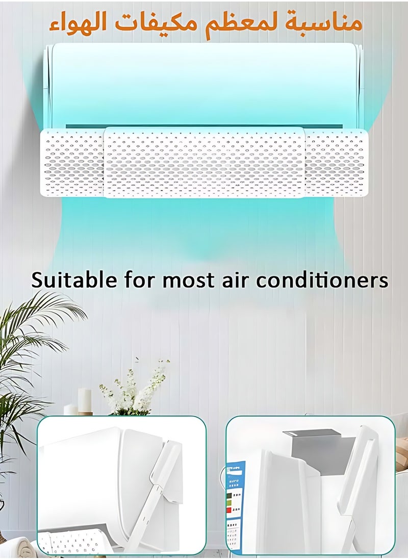 Air Conditioner Deflector Split Ac Air Flow Deflector Adjustable Aircon Deflector for Home (74-106 cm)