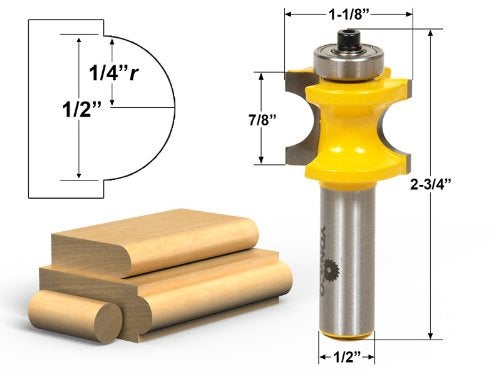 YONICO 13515 5 Bit Bullnose Router Bit 1/2-Inch Shank - Image 4