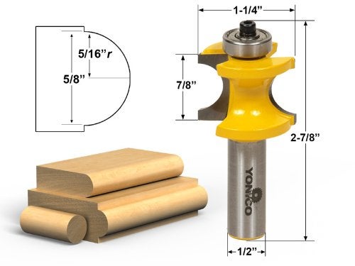 YONICO 13515 5 Bit Bullnose Router Bit 1/2-Inch Shank - Image 5