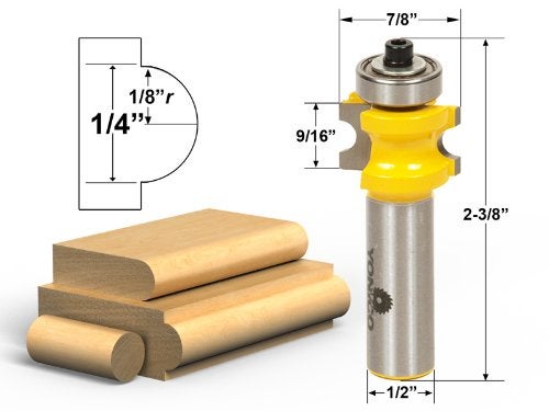 YONICO 13515 5 Bit Bullnose Router Bit 1/2-Inch Shank - Image 2
