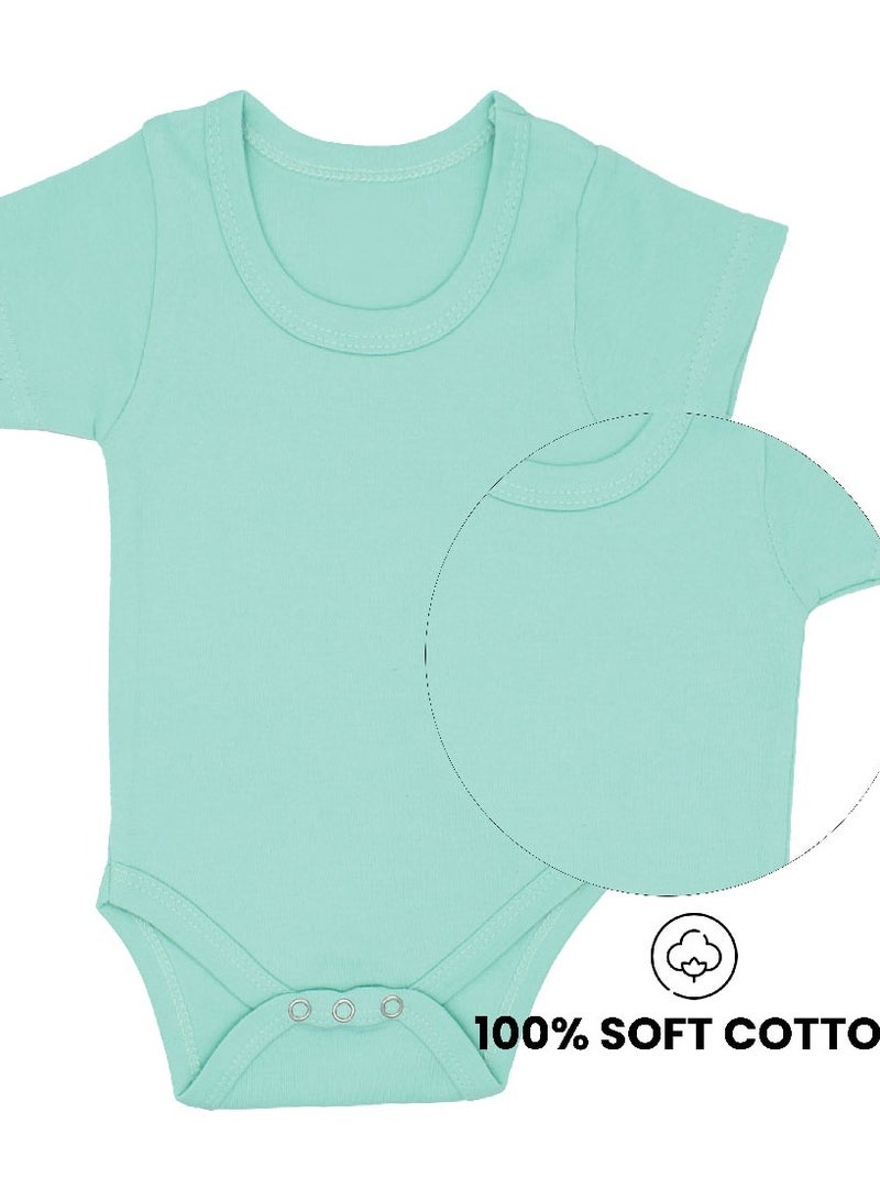 PRINTSHOP4ME My First Eid Dubai Printed Outfit - Romper for Newborn Babies - Short Sleeve Cotton Baby Romper for Baby Girls - Celebrate Baby's First Eid in Style - Gift for New Parents  - Image 4
