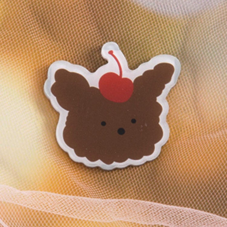Cute Cartoon Acrylic Badge Brooch Kids Bag Decor Pins 07 Cherry Bear [No.-A385]]