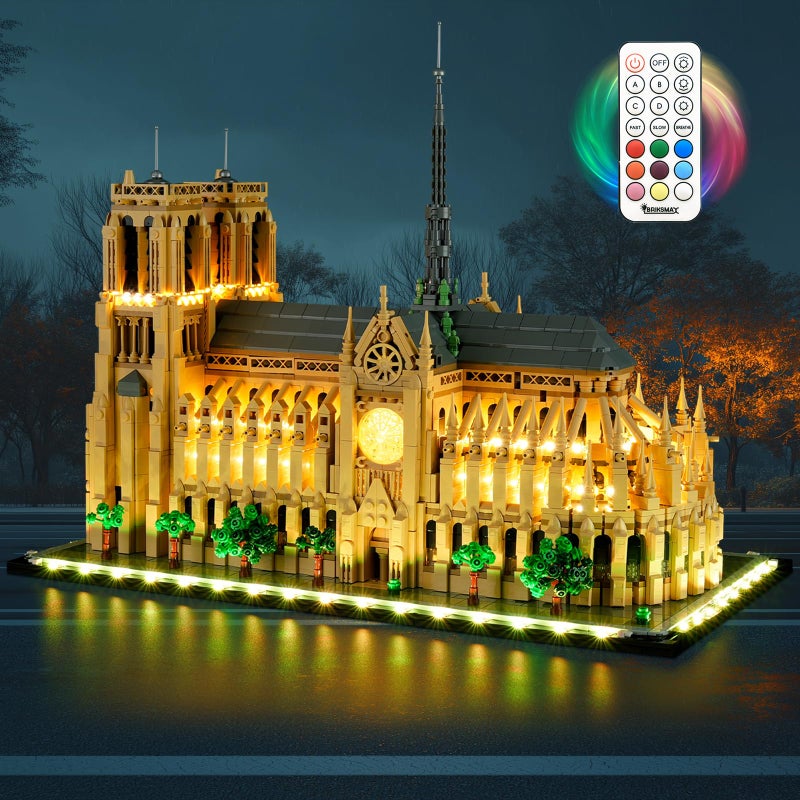 BRIKSMAX 20 Light Kit for Lego21061 Notre Dame Cathedral with Remote ControlInnovative Led Lighting Compatible with Lego Architecture Not Included Lego Set - Image 3