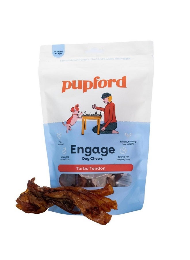 pupford Pupford Turbo Beef Tendon Chews for Dogs & Puppies, All-Natural Dog Chew with Glucosamine for Joint Health, Long-Lasting Toy, Great for Teething (5 Count)  - Image 1