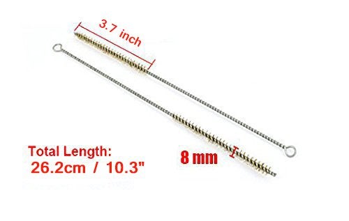 YXQ 8mm Tube Brush Brass Wire 10.3 inch Long-Handle Bristle Cleaning 6-Piece - Image 2