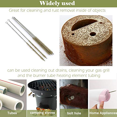 YXQ 8mm Tube Brush Brass Wire 10.3 inch Long-Handle Bristle Cleaning 6-Piece - Image 4