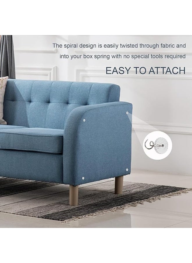 100 قطعة من دبابيس تنورة السرير الإبداعية، مسمار أريكة منحني برأس شفاف، جهاز تثبيت مضاد للانزلاق، سهل التركيب والفك، يأتي مع صندوق تخزين، مناسب للوسائد الناعمة والأريكة وتنورة السرير - Image 1