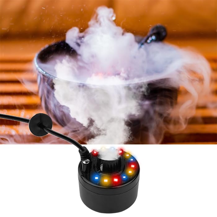 PULACO Mist Maker, Indoor Fountain Mister Foggers, Small Pond Fog Machine Atomizer Air Humidifier Perfect for Water Feature, Halloween - Image 5