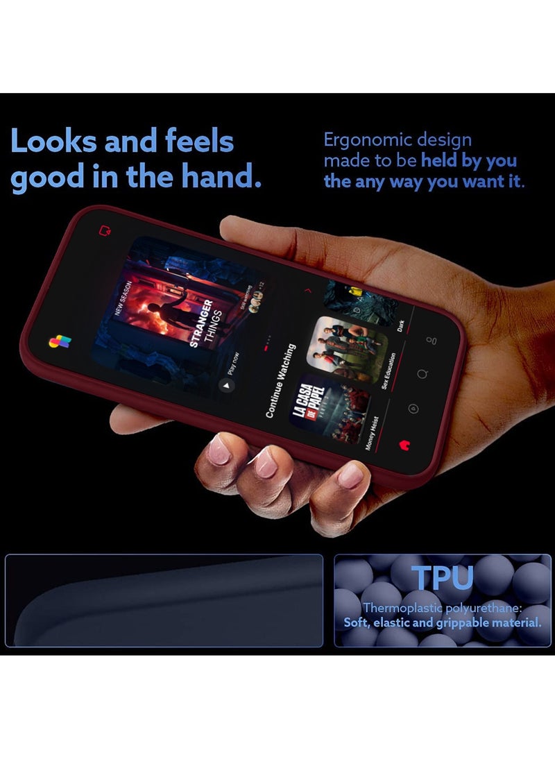 Wtech Hand Grip Foldable Magnetic Kickstand Wrist Strap Finger Grip With Built-In Iron Case Cover For Xiaomi Redmi Note 13 Pro+ / Xiaomi Redmi Note 13 Pro Plus 5G 2023 Maroon - Image 3