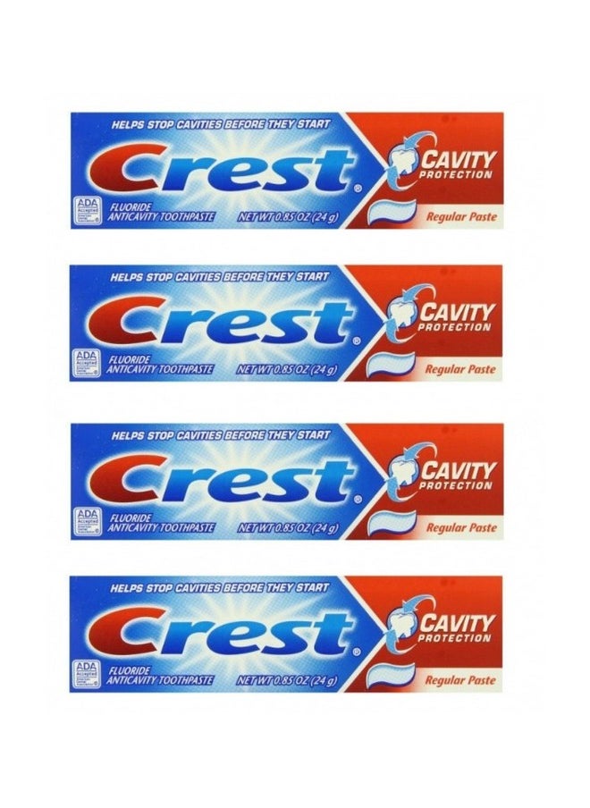 Crest Cavity Protection Fluoride Anticavity Toothpaste Regular Paste 0.85 Oz Travel Size (Pack Of 4)  - Image 1