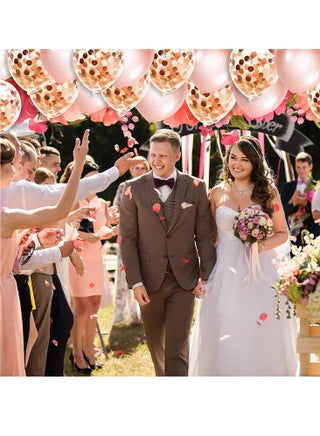 Rose Gold Birthday Party Decoration Set Rose Gold Theme Party Decoration Happy Birthday Banner 42-Piece DIY Decoration Set - view 4