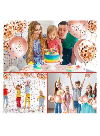 Rose Gold Birthday Party Decoration Set Rose Gold Theme Party Decoration Happy Birthday Banner 42-Piece DIY Decoration Set - view 3