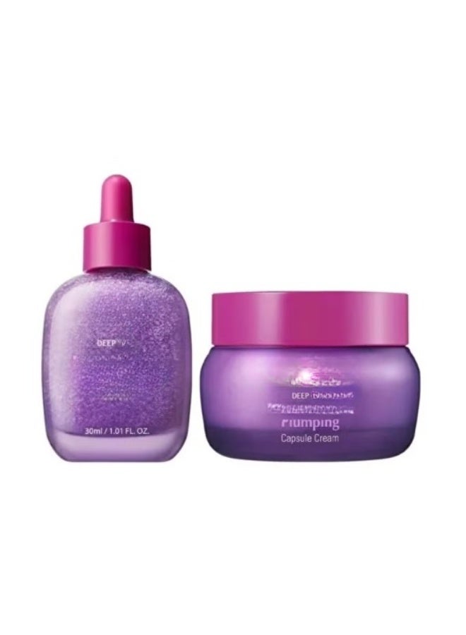 Bakuchiol Duo Set - Serum and Cream Capsules for Firming, Smoothing and Hydrating the Skin