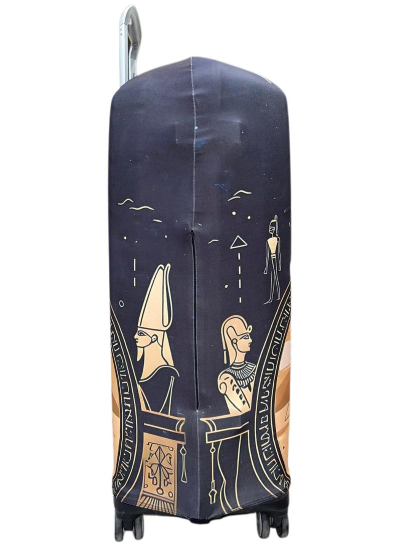 natOnat Travel Luggage Cover Protector - Suitcase Cover - Stretchy, Washable Spandex & Polyester - Protects Against Dirt & Scratches - Pyramids Design - Fits 72-81 CM Height ( X Large ) - Image 4