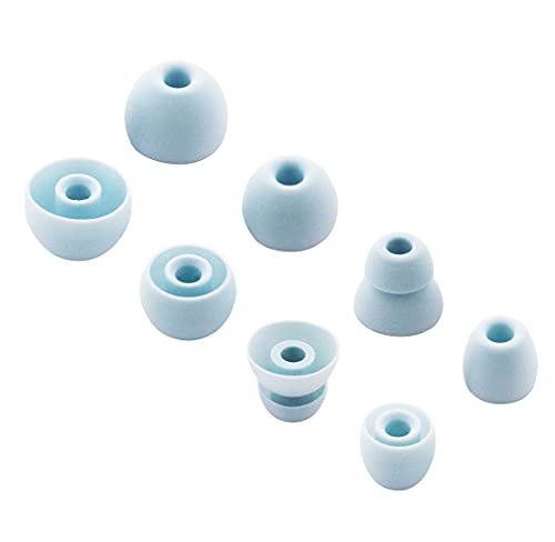 ALXCD Replacement Ear Tips for Powerbeats Pro Headphone, 4 Pairs S/M/L/D 4 Sizes Soft Silicone Earbud Tips Eartips, Fit for Powerbeats Pro 4 Pairs (Glacier Blue) - Image 1