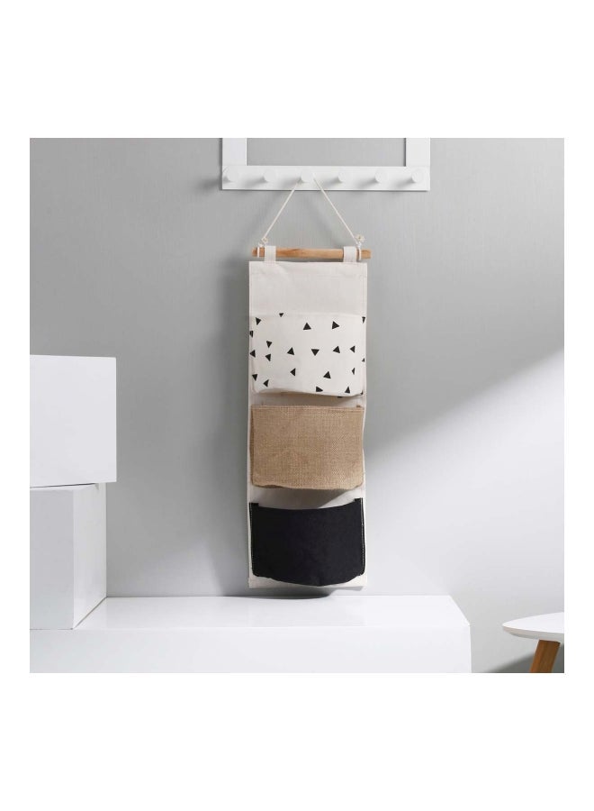 NIBEMINENT Wall Hanging With Three Pockets Black 20x60cm - Image 2