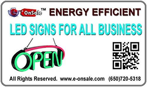 E-ONSALE Jumbo 24" x 13" LED Neon Sign with Motion - "Open" (Red/Blue) B30 - Image 5