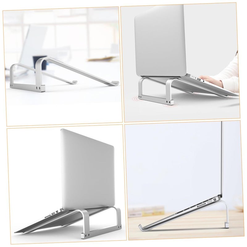 Ergonomic Aluminum Laptop Stand Dual Height Adjustable Elevated Cooling Rack - Image 3