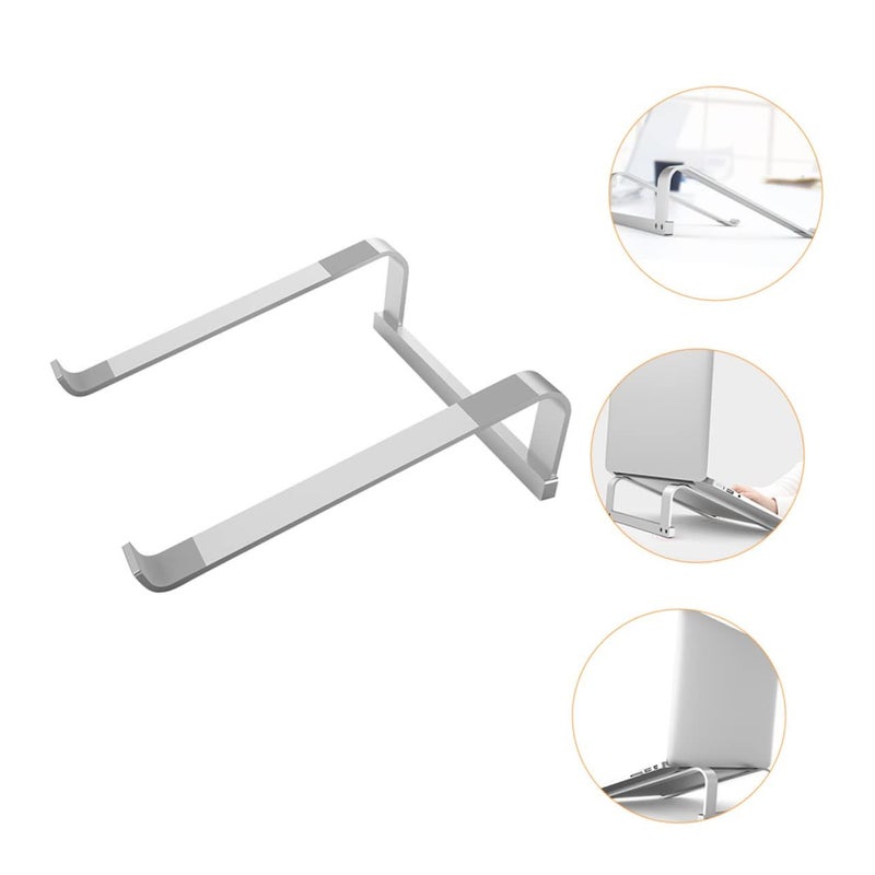 Ergonomic Aluminum Laptop Stand Dual Height Adjustable Elevated Cooling Rack - Image 4