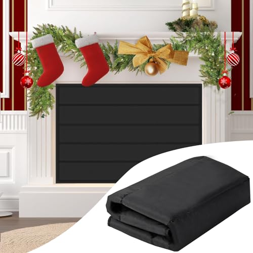 UQM Fireplace Cover, Magnetic Fireplace Blocker Blanket Stops Heat Loss, Indoor Fireplace Draft Stopper Save Energy, Magnetic Fireplace Draft Cover for Iron Fireplace Frame (36"x27") - Image 1