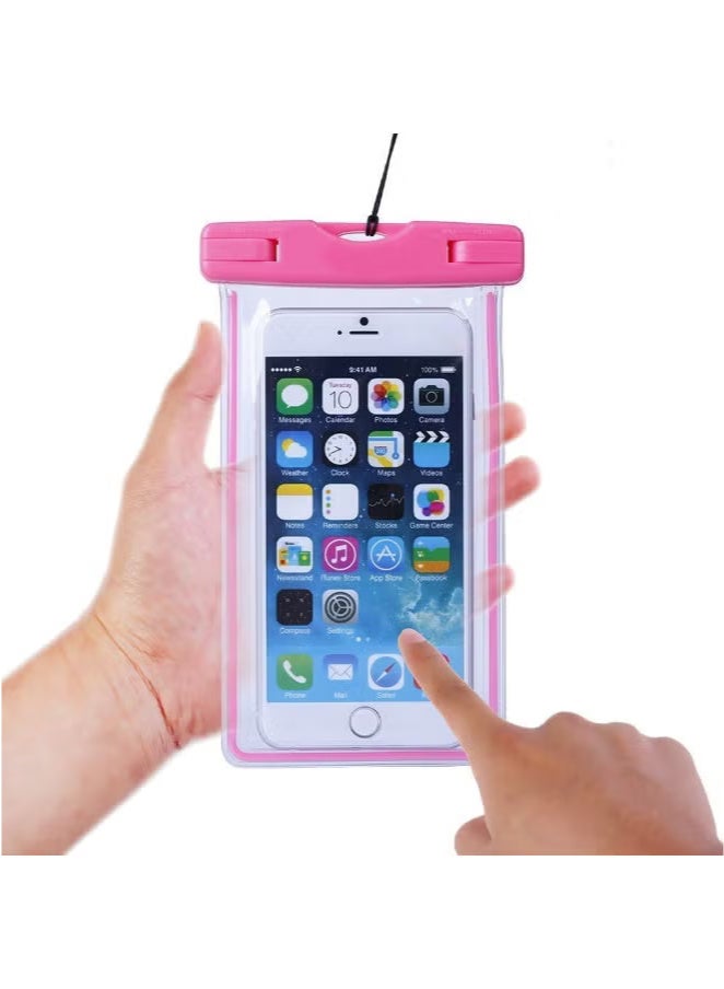 Waterproof Phone Case – Transparent, Floating, for Mobile, Credit Cards, Wallet, and Passport (Pink)  - Image 3