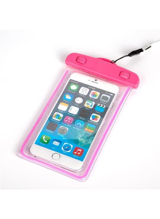 Waterproof Phone Case – Transparent, Floating, for Mobile, Credit Cards, Wallet, and Passport (Pink)  - Image 2
