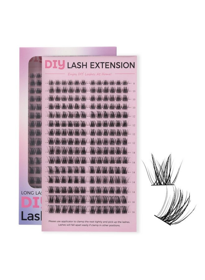 ميوفيو وصلات رموش ميوڤوي العنقودية، 180 قطعة، رموش عنقودية، رموش فردية رقيقة، رموش عنقودية بشريط رفيع للغاية، رموش صناعية ناعمة من فرو المنك، علبة مختلطة (C-8-16mix) - Image 1