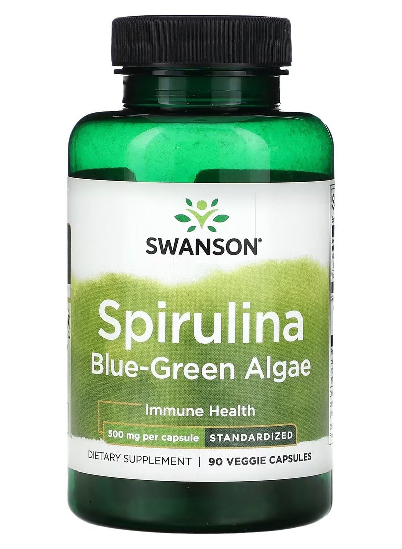 Swanson, Spirulina Blue-Green Algae, 90 Veggie Capsules