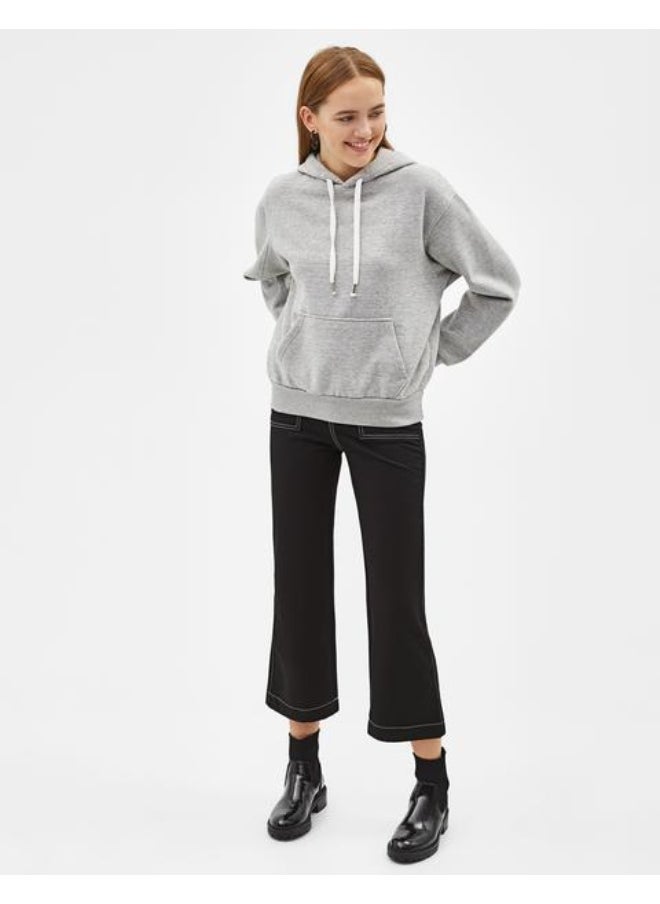 LOUD UNIVERSE Women’s Grey Hoodie – Casual Long Sleeve Hooded Sweatshirt with Pockets – Cotton Blend – Comfortable Winter Hoodie For Women  - Image 4