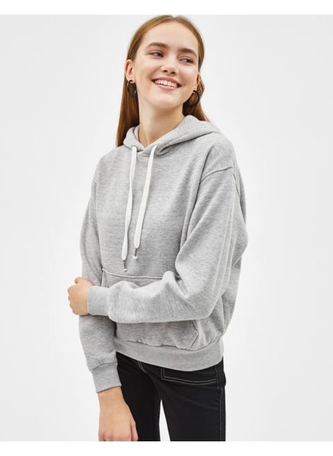 LOUD UNIVERSE Women’s Grey Hoodie – Casual Long Sleeve Hooded Sweatshirt with Pockets – Cotton Blend – Comfortable Winter Hoodie For Women  - Image 5