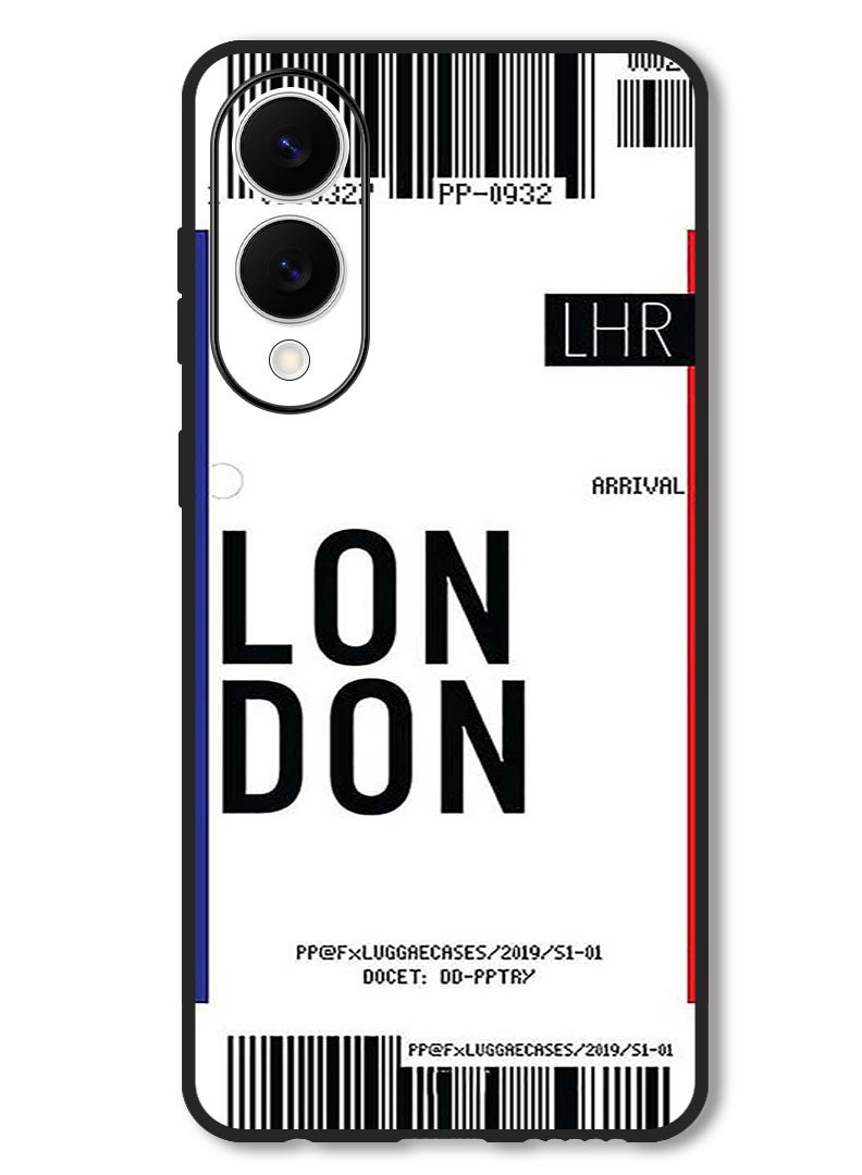 Theodor Case Compatible with Samsung Galaxy S25 Edge 6.7 Inch Protection Shockproof Bumper Cover London boarding pass - Image 1