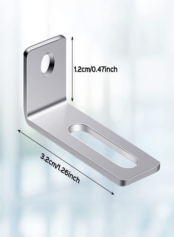 Oudain 20 Set Whiteboard Brackets Whiteboard Installation Hardware Kit Mounting Wall Hanging Brackets Include Hanger Supports, Screws, Expansion Tube for Hanging School Office Supplies,1.26x0.47in - Image 3