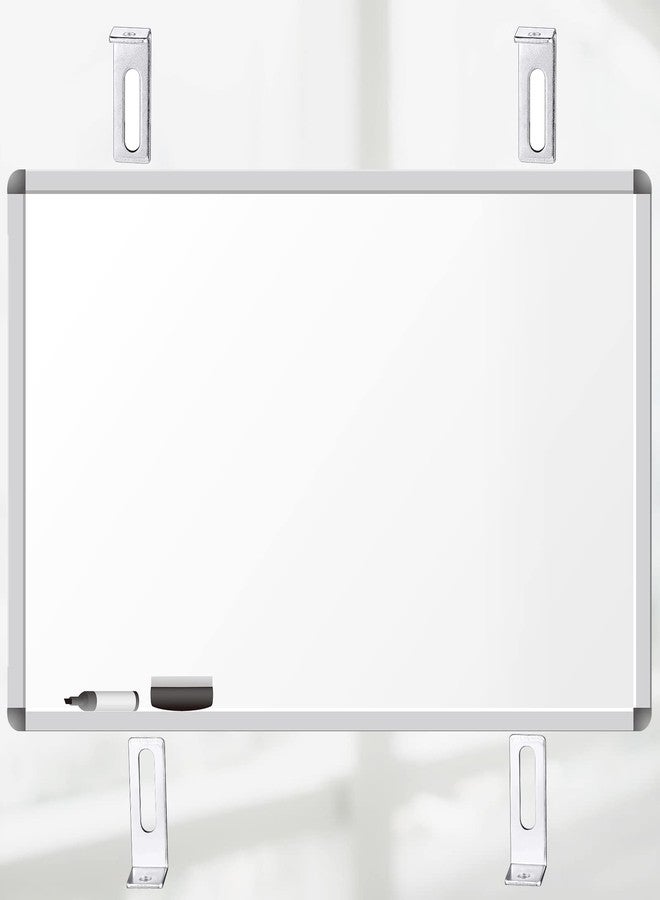 Oudain 20 Set Whiteboard Brackets Whiteboard Installation Hardware Kit Mounting Wall Hanging Brackets Include Hanger Supports, Screws, Expansion Tube for Hanging School Office Supplies,1.26x0.47in - Image 4