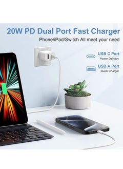 General iPhone 15 Charger, 10ft USB C Charger, 20W Dual USB Fast Wall Charger, USB C Charger Block for iPhone 15/15 Pro/15 Pro Max/iPad Pro/AirPods and More  - Image 3