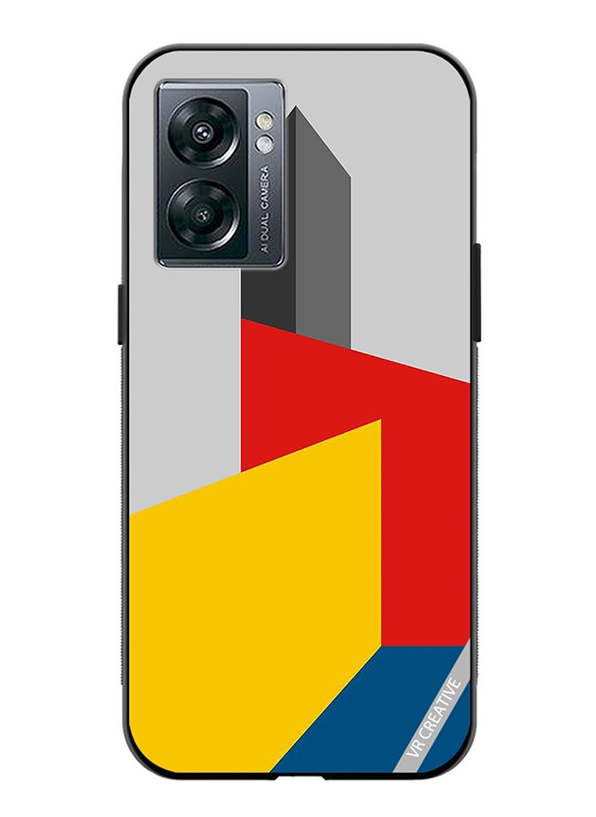 VR CREATIVE Protective Case Cover For Oppo A57 5G Bauhaus Tower Design Multicolour  - Image 1