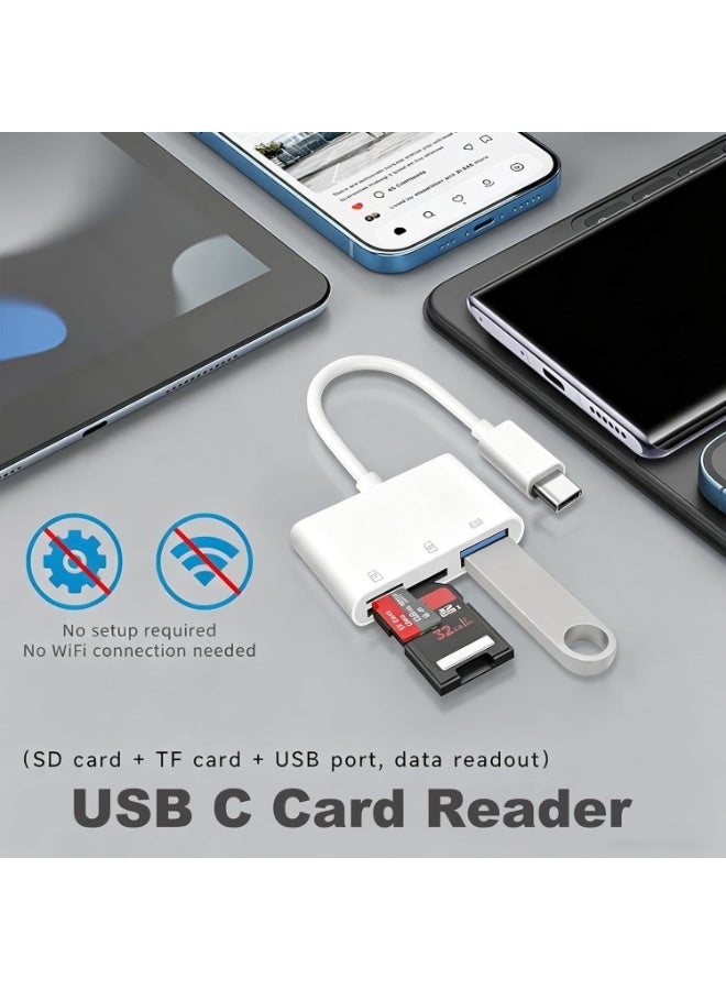 USB C SD Card Reader for iPhone 17e 17 16 15 Pro Max Air, Micro SD TF SS Memory Card Adapter for Apple iPad/MacBook, Digital Camera Viewer Transfer Converter Lector de Tarjetas para Phone Adaptador - Image 5