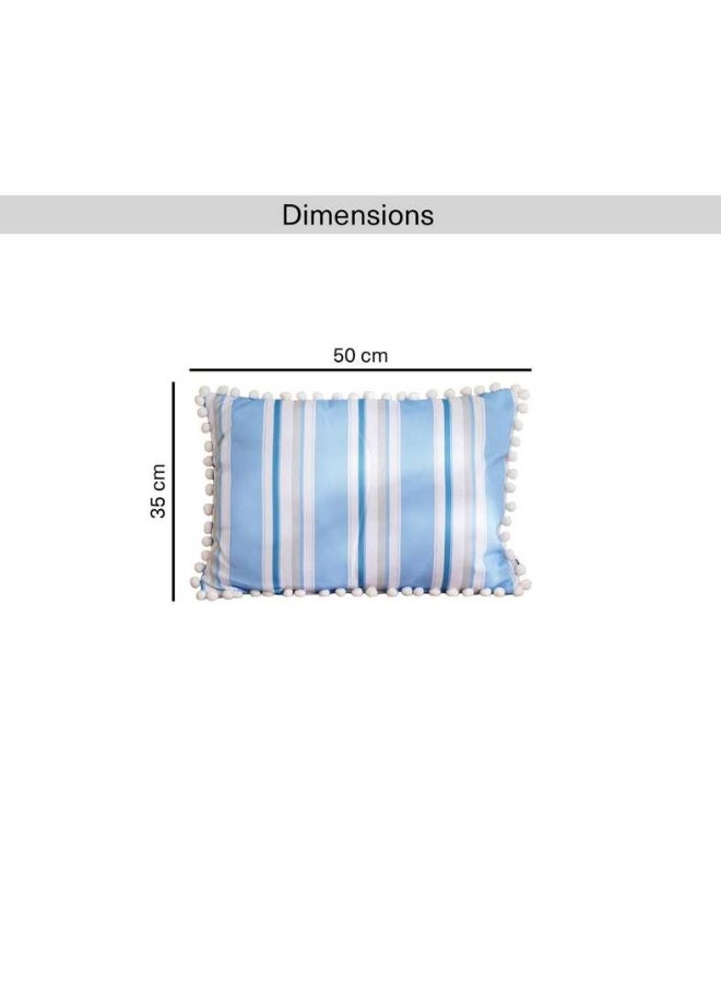 Pan Home وسادة خارجية مخططة زرقاء 50x35 سم - Image 4