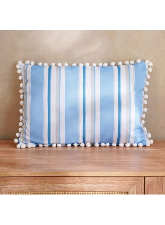 Pan Home وسادة خارجية مخططة زرقاء 50x35 سم - Image 1