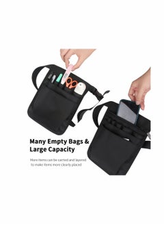 KASTWAVE Durable Multifunctional Nurse Accessories Storage Bag with Adjustable Belt Utility Waist Tool Organizer for Stethoscopes Bandage Scissors and Other Supplies, Black  - Image 2