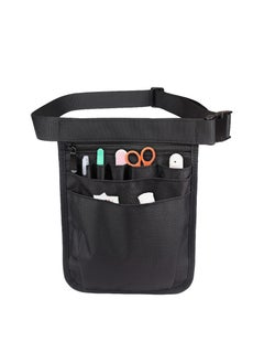 KASTWAVE Durable Multifunctional Nurse Accessories Storage Bag with Adjustable Belt Utility Waist Tool Organizer for Stethoscopes Bandage Scissors and Other Supplies, Black  - Image 1