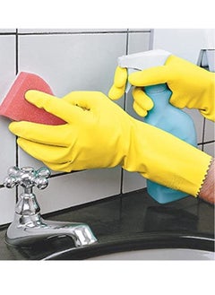 Multi-Purpose Vanilla Scented Natural Latex Gloves Yellow/Blue 2 Pair - pzsku/Z8F95A05F82E53455E61BZ/45/_/1660228418/5a724b67-8241-4dce-b89b-679b75ce3f1d