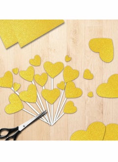 Y&D Gold Glitter Paper, Pretty Stationary Sheets Paper Cardstock  - Image 4