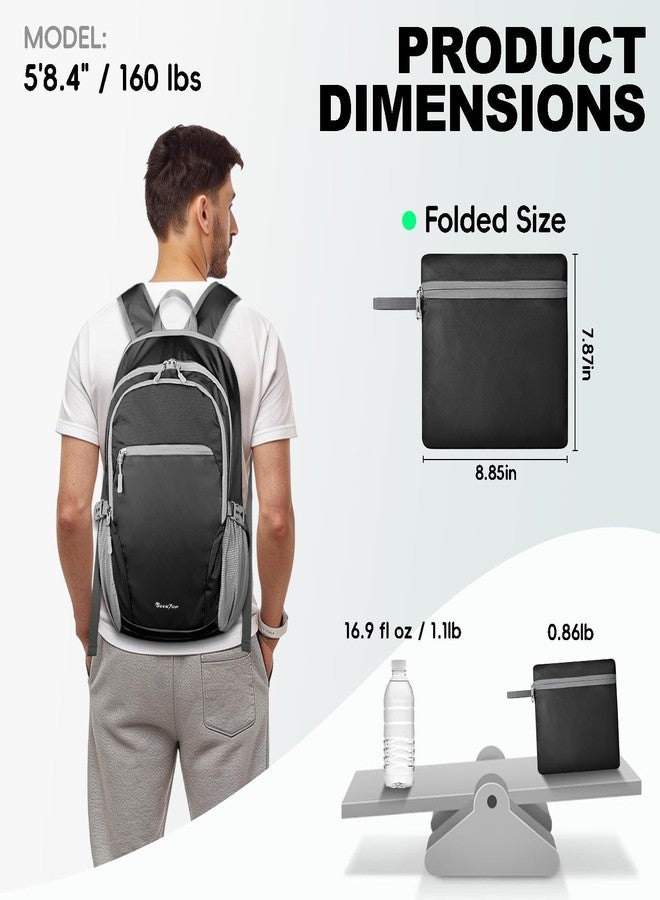 Seektop Lightweight Packable Hiking Backpack Water Resistant Expandable 20L-28L for Women Men, RFID Day Pack for Travel - Image 3
