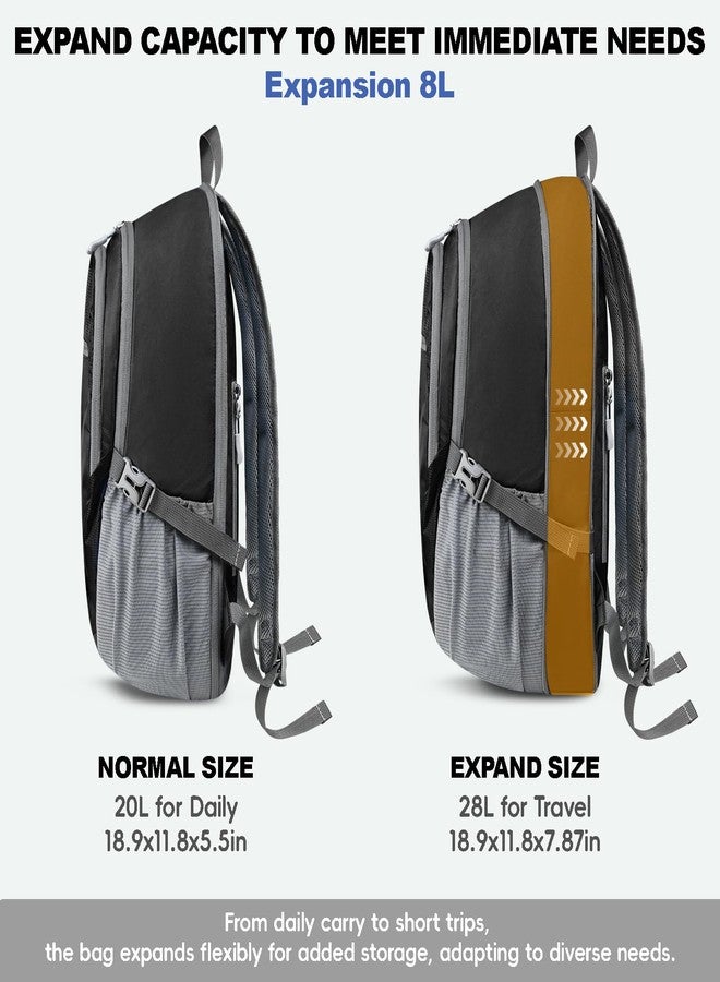 Seektop Lightweight Packable Hiking Backpack Water Resistant Expandable 20L-28L for Women Men, RFID Day Pack for Travel - Image 2